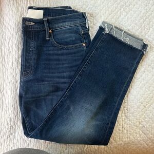 MOTHER DENIM-The Scrapper Ankle Fray